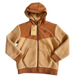 NWT Kids’ Reima Samota Full Zip Hooded Fleece Jacket Cinnamon Brown Size 8